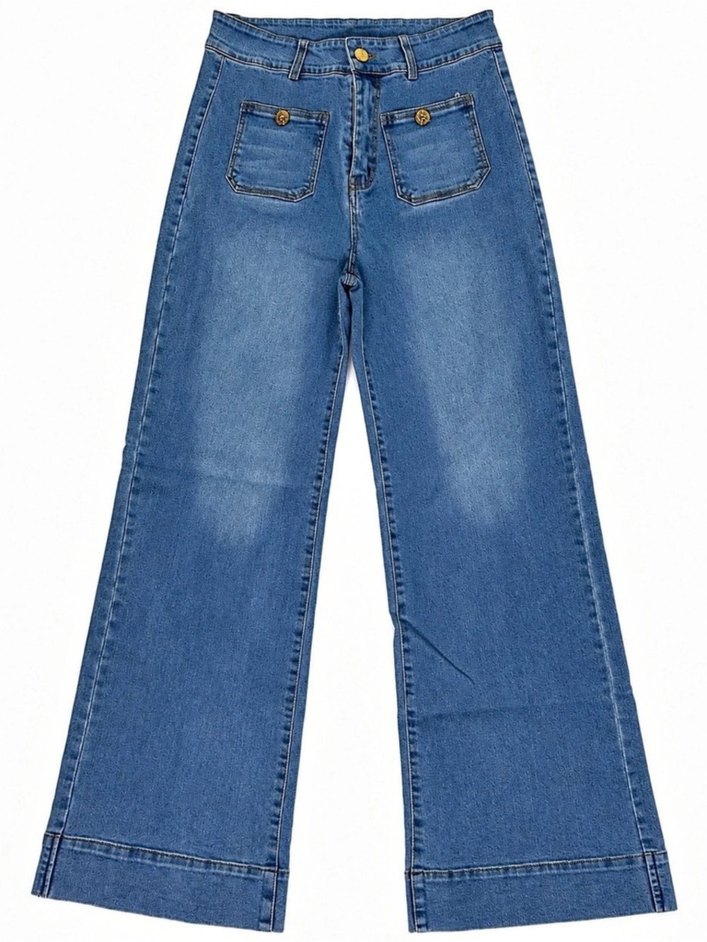 Wide Leg Jeans in Blue Size 4 Like New